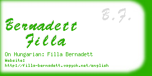 bernadett filla business card